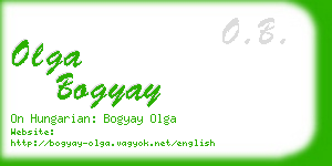 olga bogyay business card